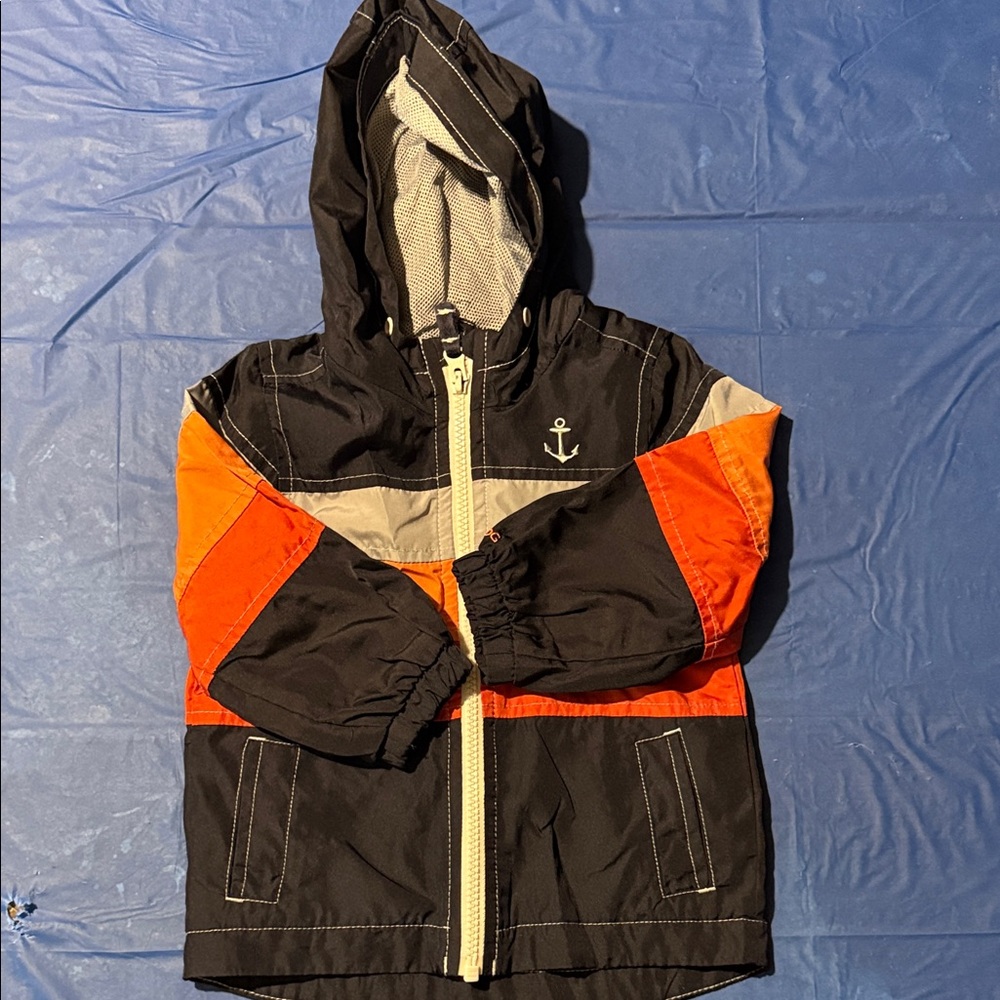 London Fog Black and Orange Kids Jacket